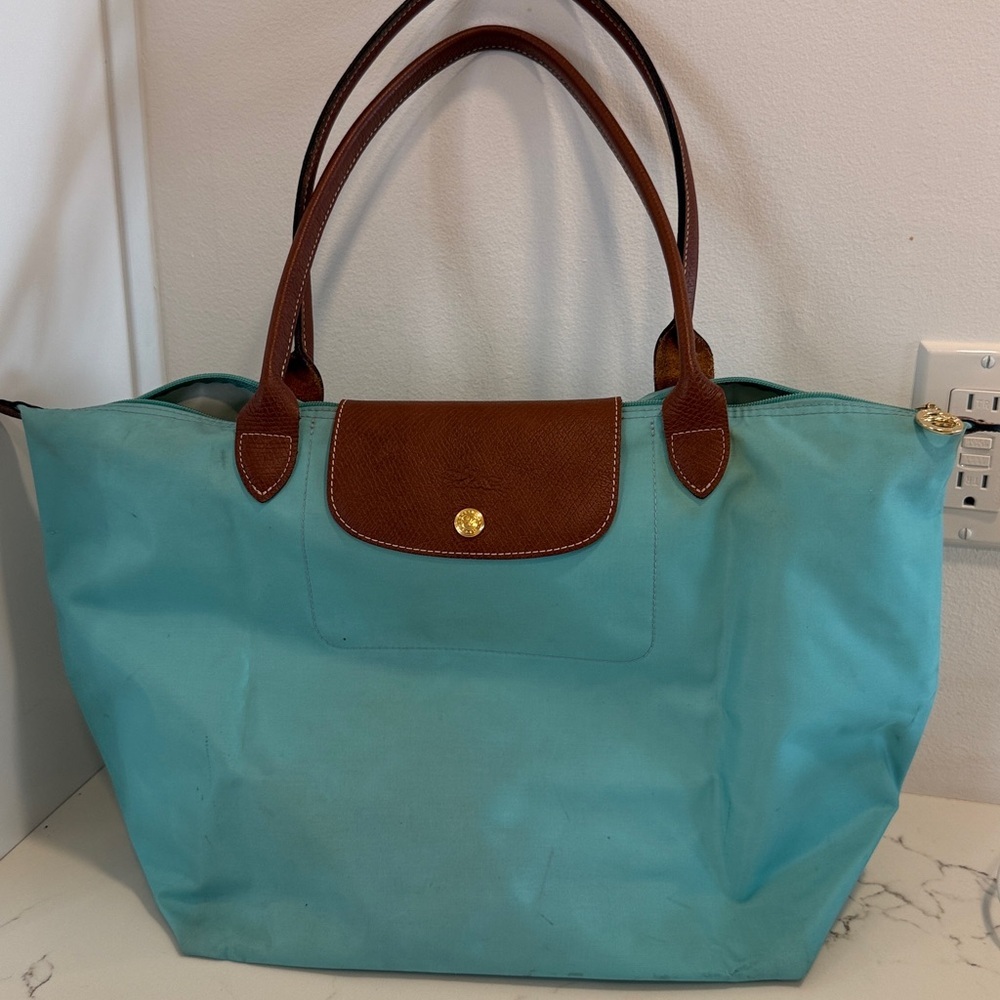 Longchamp Nylon Tote Blue